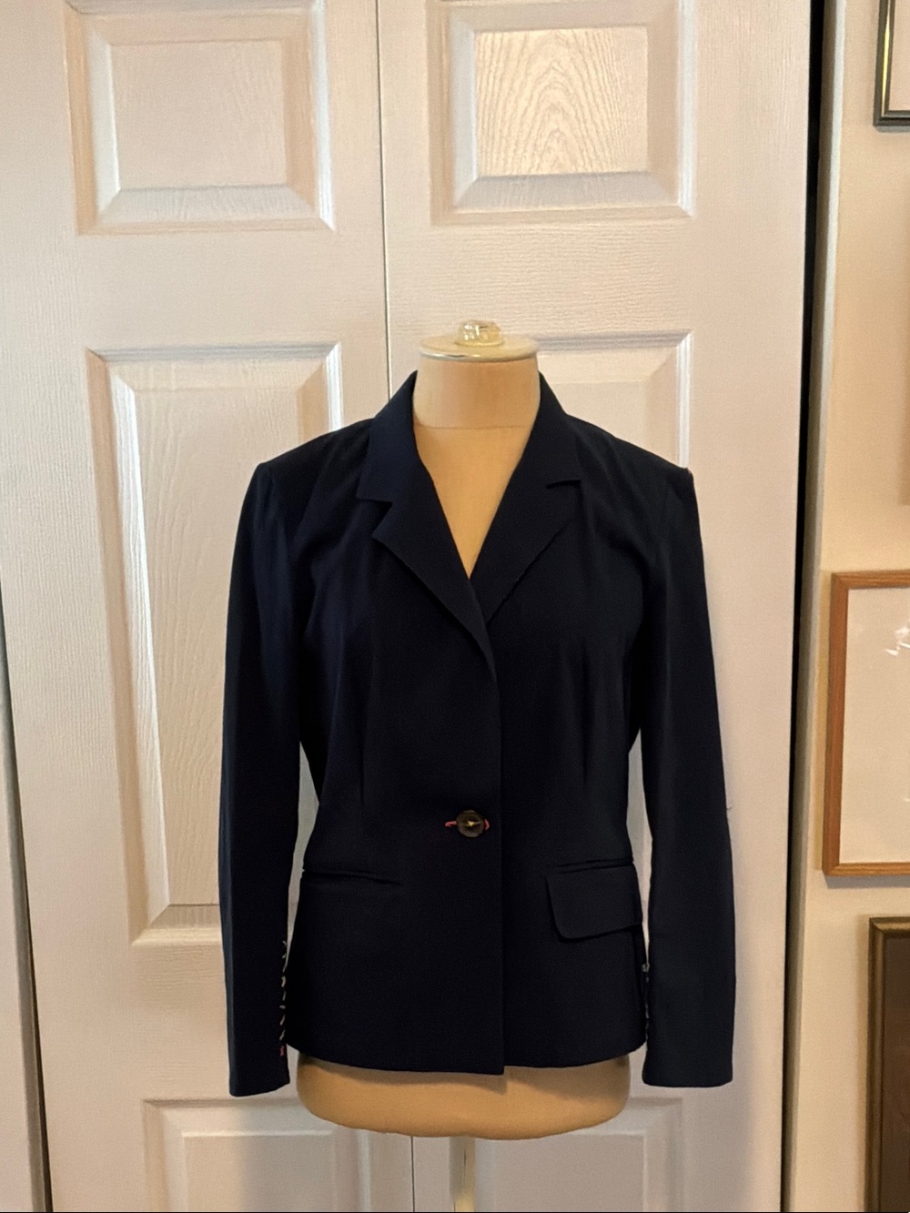 Women's Navy Single-Button Blazer